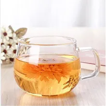 Простое однослойное стекло с ручкой для чая, кофе и молока