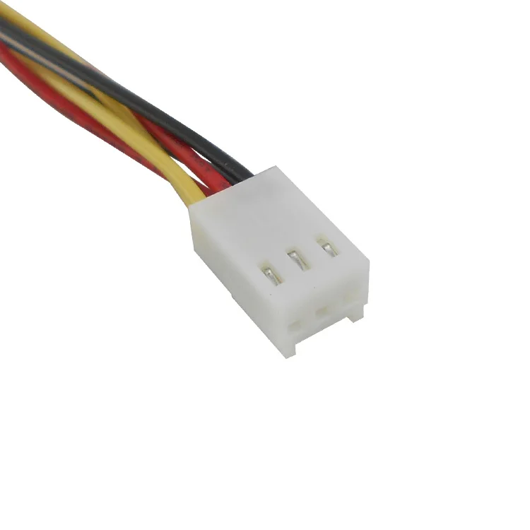 2 x 3Pin папа к гнездовой сплиттер адаптер питания кабель 12 дюймов для ПК Шасси