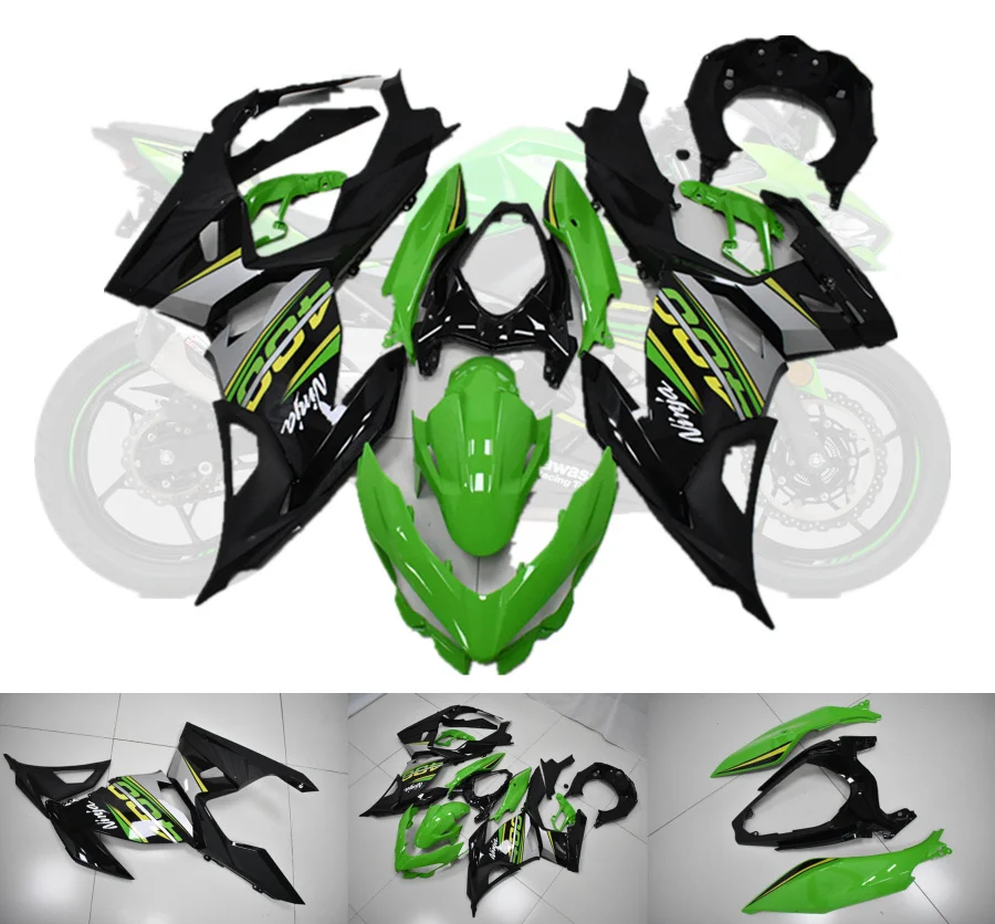 Полный обтекатели комплект NINJA400 зеленый обтекатель для KAWASAKI Ninja 400-, 18, 19, 20, мотоцикл Полный комплект кузовных деталей
