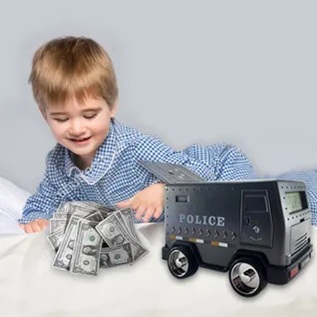 

Children Toys Car Piggy Bank Digital Money Box Saving Deposit Boxes Electronic Clock Enfant Children Cash Coin Safe Truck Clock