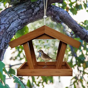 

Viewing Bird Feeder Seed Peanut Hanging Suction Alimentador Adsorption House Type Bird Feeder Bird Nest Rainproof Rest Nest 1.17