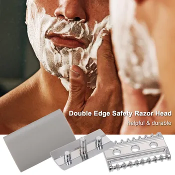 

Double Edge Shaving Safety Razor Open Head Barber Safety Razor Head for Shaving Razor Men Beard Hair Shaving Tool with Cover