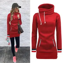 Autumn Winter Long Sleeves Fleece Pullovers Hooded Sweatshirts Fashion Hoody Hoodies Sweatshirt Women's Clothing Coat PL35