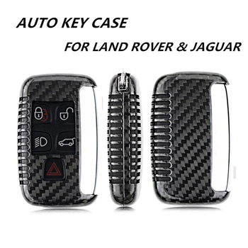 

2017 100% Carbon Fiber Car Auto Remote Keyless Entry Key Case Cover Fob Holder Shell for Land Rover Discovery Jaguar Freelander