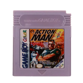 

For Nintendo GBC Video Game Cartridge Console Card ActioMan Search for Base X English Language Version