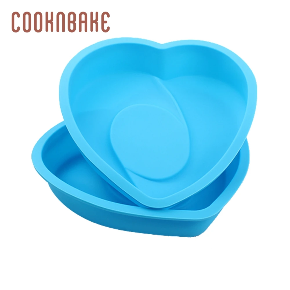 COOKNBAKE силиконовая форма для торта, большое сердце, Кондитерская выпечка, форма 8 дюймов, форма для пиццы, 3d форма для выпечки хлеба, торт, украшенный DIY, день рождения