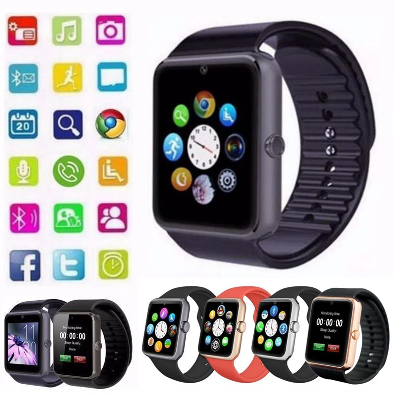 Q18 GT08 Bluetooth Смарт-часы для Android iOS iPhone Apple GSM GPRS SIM модный браслет