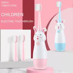 Portable Kids Teeth Care for 3-12 Ages Cute Rabbit Child Toothbrush Sonic Children Electric Toothbrush Soft Bristles
