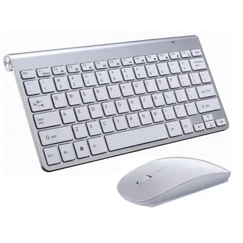 

Highly Sensitive 2.4G Wireless Keyboard Noiseless Wireless Mouse Combo Set Keyboards For Notebook Laptop Mac Desktop