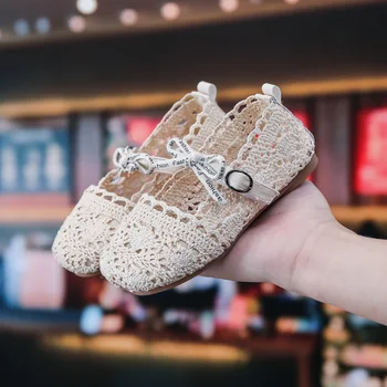 

Embroidery cloth Girls Shoes Flowers Party Shoes For Baby Princess Shoes for Kids Children Flats Dress Shoe White Sandal