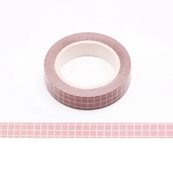 

1PC 10MM*10M Pink Grid Washi Tape Wide Sticky Adhesive Tape Scrapbooking Album DIY Decorative Paper Tape