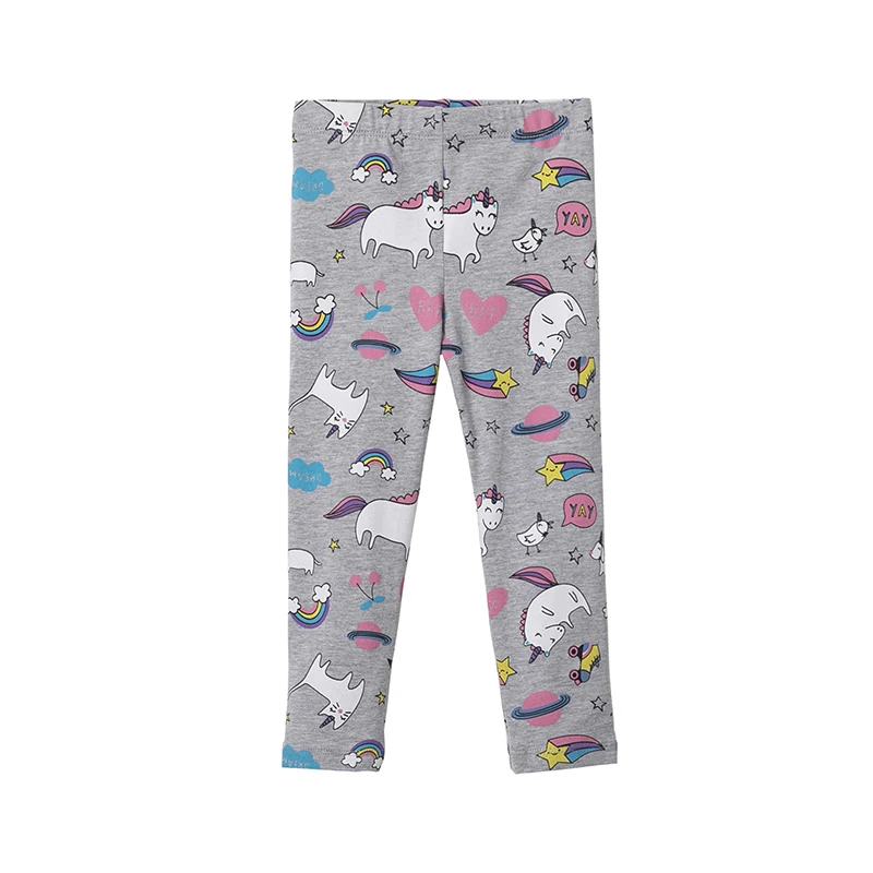 Girls Leggings 100% Cotton Girl's Trousers Fille Girls Pants Skinny Print Cartoon Pattern Kids Children Leggings Trousers KF083