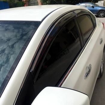 

For Nissan Sentra 2012 2013 2014 2015 Plastic Black Window Visor Vent Shades Sun Rain Deflector Guard Auto Accessories 4PCS/SET
