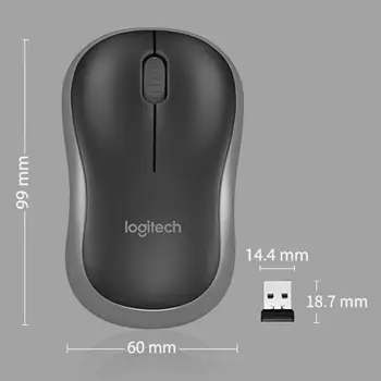 

Logitech M185 2.4G Wireless USB Nano Receiver 1000 DPI Optical Computer PC Mouse Maximum Resolution 1000 DPI Black