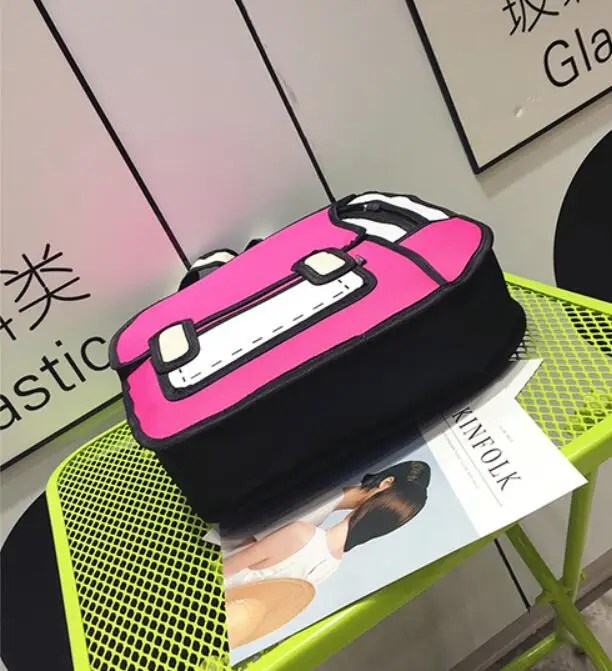 Рюкзак высокого качества холст креативный рисунок 3D досуг путешествия на открытом воздухе деятельности плеча мультфильм сумка