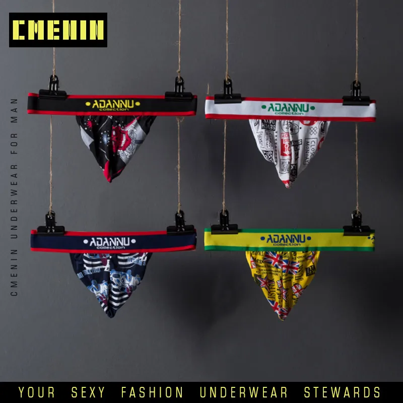 4 шт./лот сексуальное нижнее белье для геев стринги бандаж мужское и танга ледяной