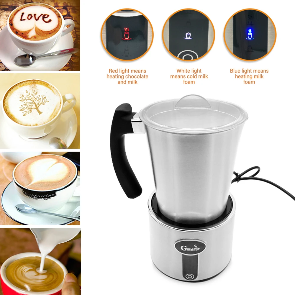 

Automatic Upgraded Milk Frother Milk Steamer Electric Cappuccino Hot /Cold Coffee Stainless Steel Dishwasher Safe Home