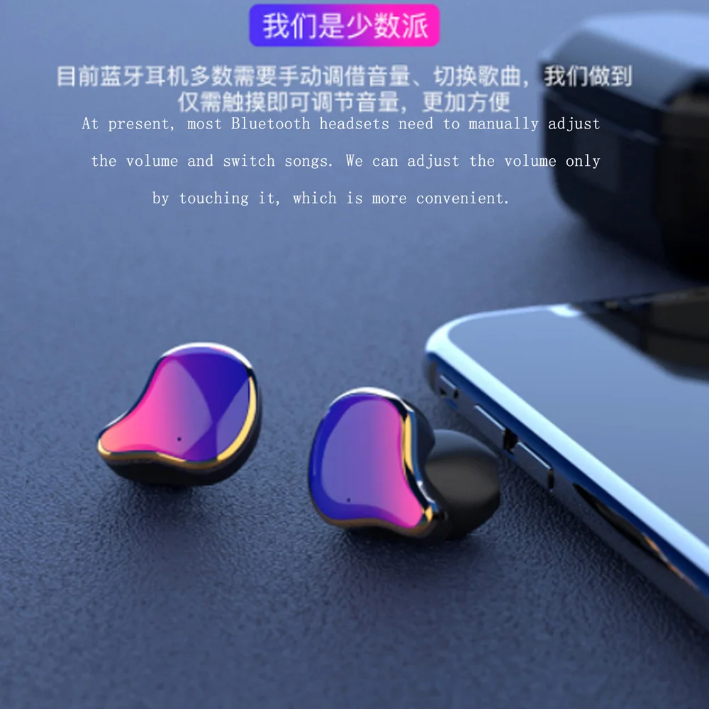 6D объемный звук, Bluetooth 5,0 наушники с сенсорным управлением TWS беспроводные наушники HiFi стерео водонепроницаемые наушники