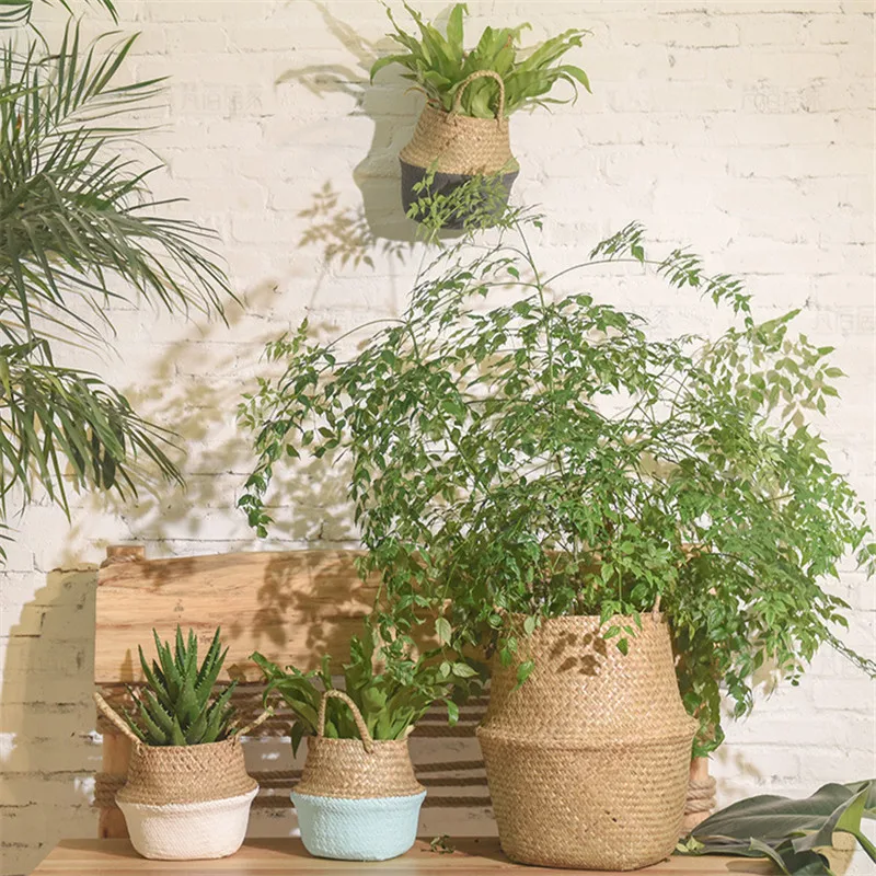 Seagrass складные корзины ручной работы для хранения корзина декоративные
