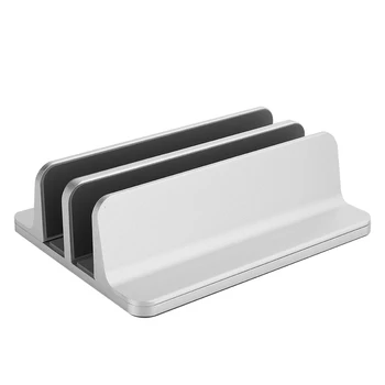 

Dual Storage Vertical Type Notebook Computer Book Aluminium Alloy Bracket Base Desktop Double Card Slot Heat Dissipation Stand
