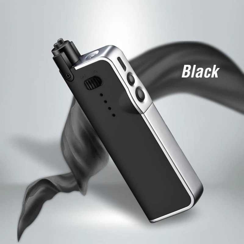 BLACK 2 Растягивающаяся электрическая зажигалка с подключением к USB ветрозащитная плазменная дуговая Зажигалка для сигарет импульсные электронные турбо зажигалки для кухни барбекю - Цвет: BLACK 2