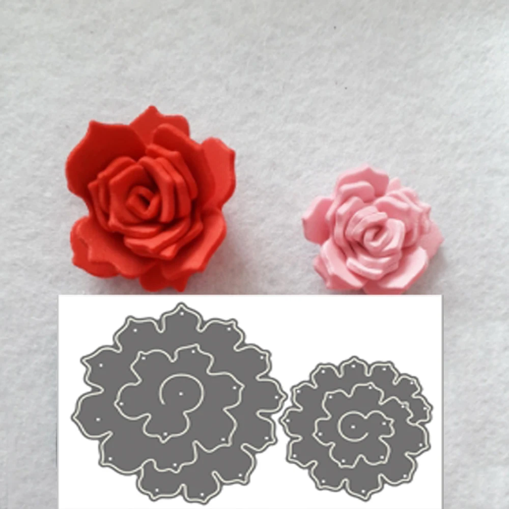 3D Flower Cutting Dies Metal Stencil DIY Scrapbooking Album Paper Card Craft Art