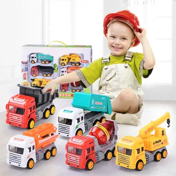 

6/9/12Pcs Mini Engineering Car Tractor Toy Dump Truck Model Classic Toy Alloy Car Children Toys Engineering Vehicle