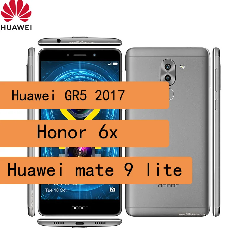 Смартфон Huawei GR5 2017 honor 6x huawei mate 9 lite 3340 мАч Kirin 655 1080x1920 пикселей | Мобильные телефоны
