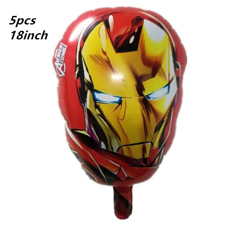 5pcs balloon Супергерой Мстители День Рождения украшения детский душ одноразовая посуда чашки скатерть тарелка события вечерние принадлежности - Цвет: 5pcs balloon