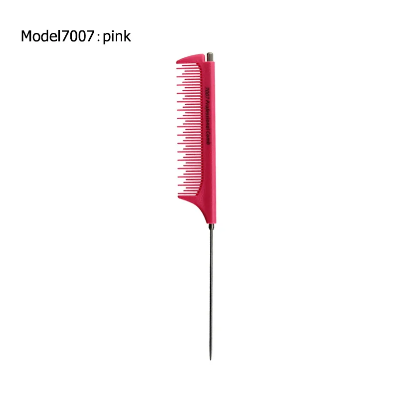 Hair Comb-7007pink 1 шт. металлическая заколка для хвоста крысы, телескопическая расческа, расческа для стрижки волос, парикмахерские инструменты для укладки волос, расчески с тонкими зубами, Острый гребень для хвоста - Цвет: Hair Comb-7007pink