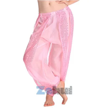 

Women Chiffon Sequin Shinny Loose Harem Pants Belly Dance Bloomer Trouser 6Color
