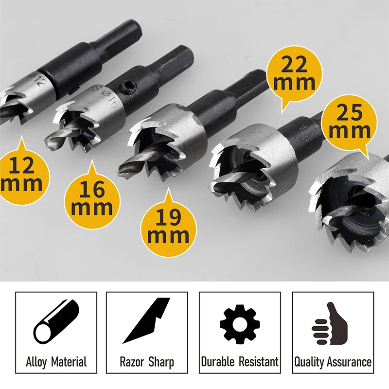 Description Picture 4 of itemLANBOO 16MM 19MM 22MM Metal Button Switch Accessories High-speed Steel Hole Opener, Iron Plate Punching