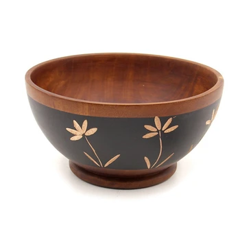 

Bowl of Instant Noodles Tableware Canteen Tableware Salad Fruit Wooden Storage Bowl