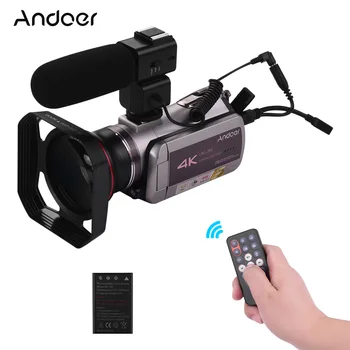 

Portable 4K 30FPS WiFi Digital Video Camera Camcorder 64X Digital Zoom IR Night Vision with Battery Wide Angle Lens Mic Hood
