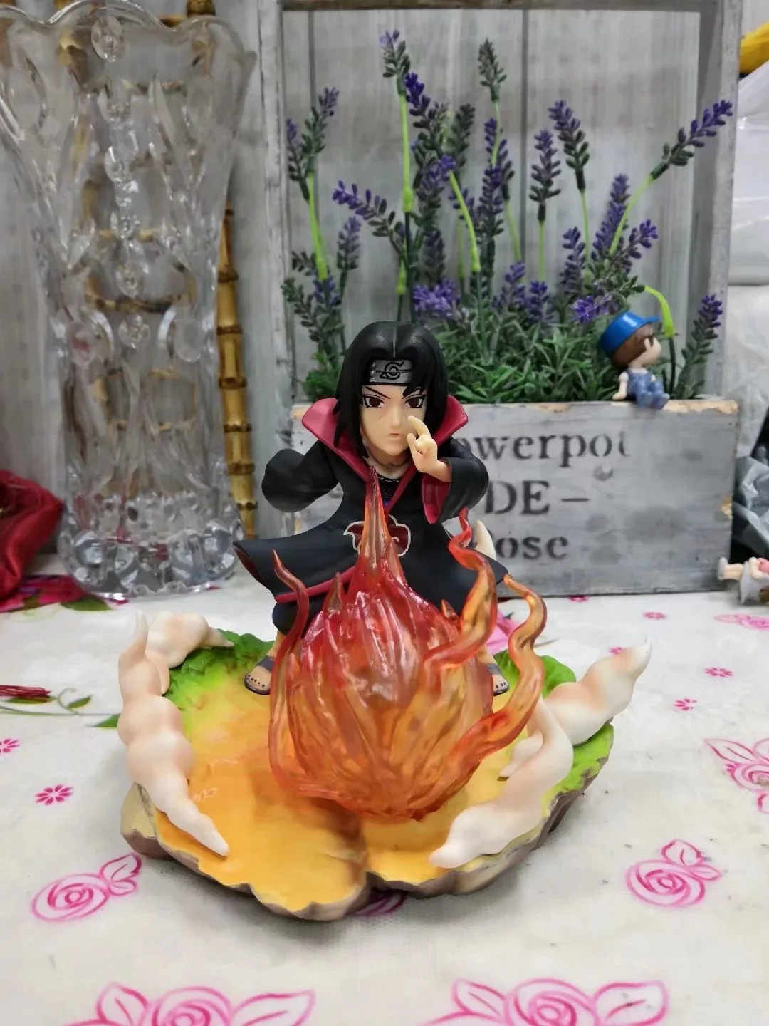 

Naruto GK Xiao Uchiha Itachi Fire Escape Ninja Howe Fireball Art Garage Kit Decoration Model Boxed