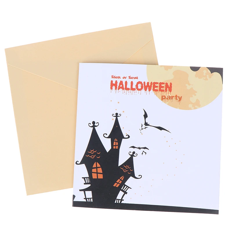 

Halloween Day Cards 3D Laser Cut Paper Pop Up Greeting Origami Pumpkin Pokemon Ghost Postcards for DIY Festival Supply