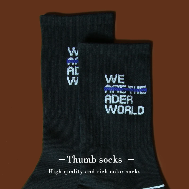 Уличная одежда в стиле хип-хоп; хлопковые носки в корейском и японском стиле Харадзюку; гольфы до лодыжки; женские и мужские носки унисекс; хипстерские носки в стиле Ins