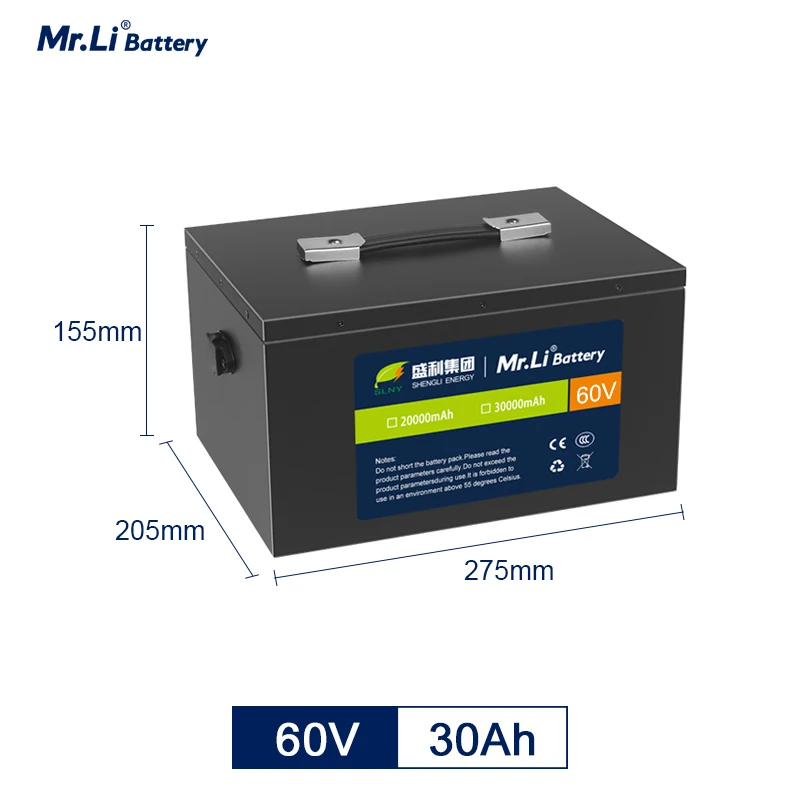 Mr. Li 60V20A 60V30A 72V20A 72V30 аккумуляторная батарея для электрического двигателя Lifepo4 Высокая мощность и длительный срок службы