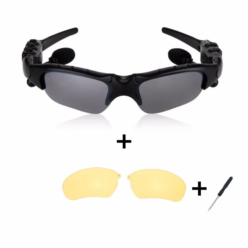Mambaman велосипедные солнцезащитные очки для верховой езды Bluetooth наушники умные очки Спорт на открытом воздухе беспроводные велосипедные солнцезащитные очки с наушниками с микрофоном - Цвет: with Yellow Lenses