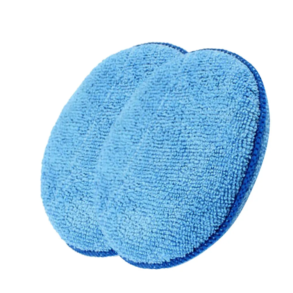 2 шт. автомобильный воск для полировки пены губка мягкая шерсть мягкая щетка для мытья автомобиля мотоциклетная шайба аксессуары для ухода# BL35 - Цвет: Синий