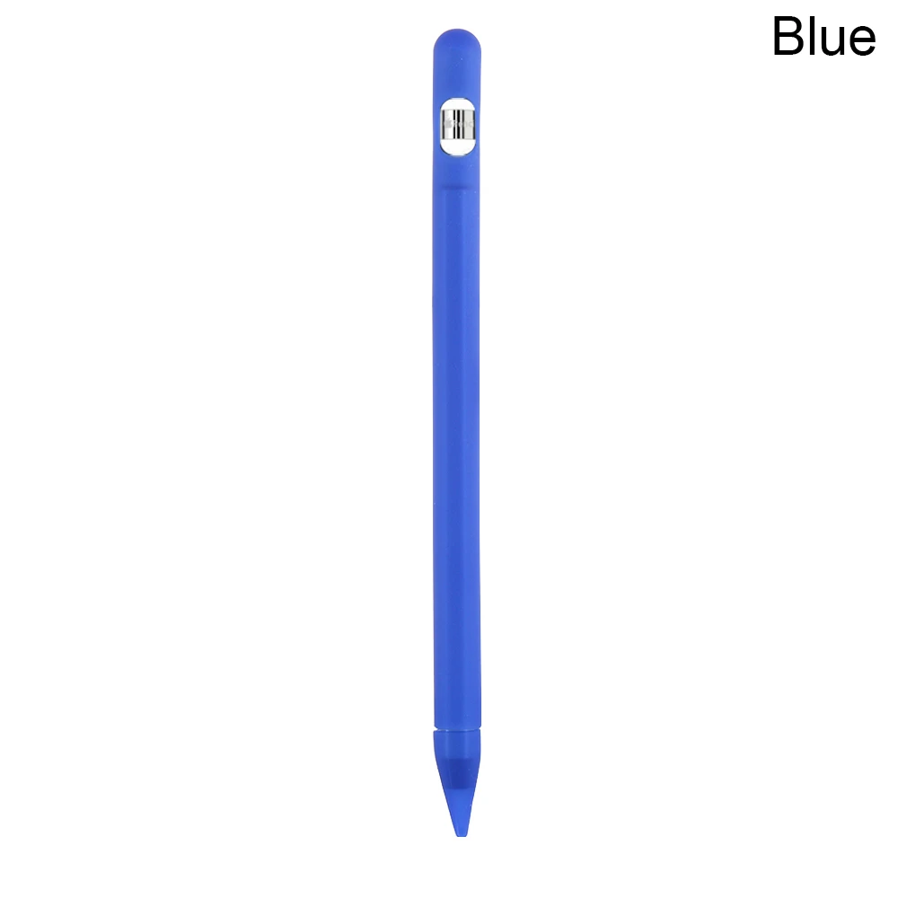 blue 1 шт., мягкий силиконовый чехол для ручки, чехол для наконечника, держатель для Apple Pencil, iPad Pro, яркие цвета, Нескользящие - Цвета: blue