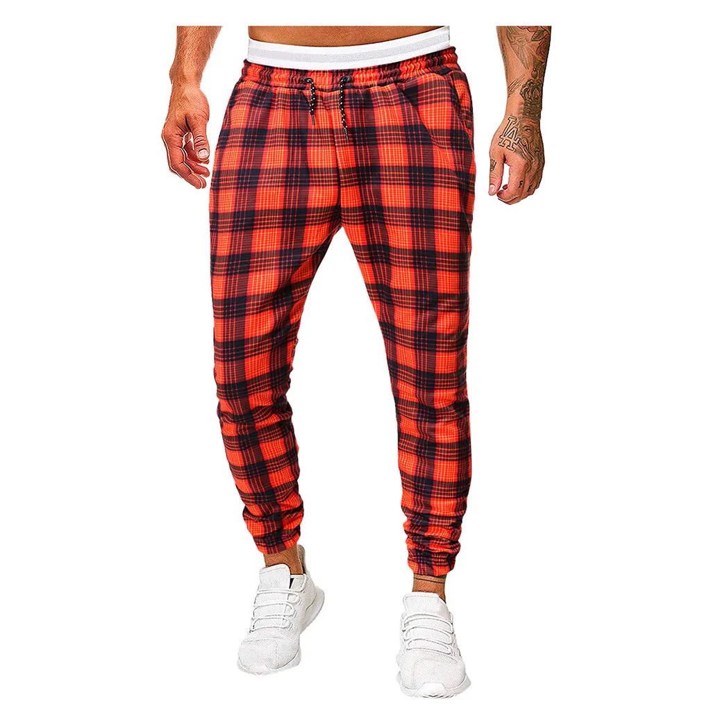Pantalones hombre, уличная одежда, брюки-карго, мужские Длинные повседневные спортивные штаны, облегающие клетчатые брюки, штаны для бега, джоггеры, спортивные штаны