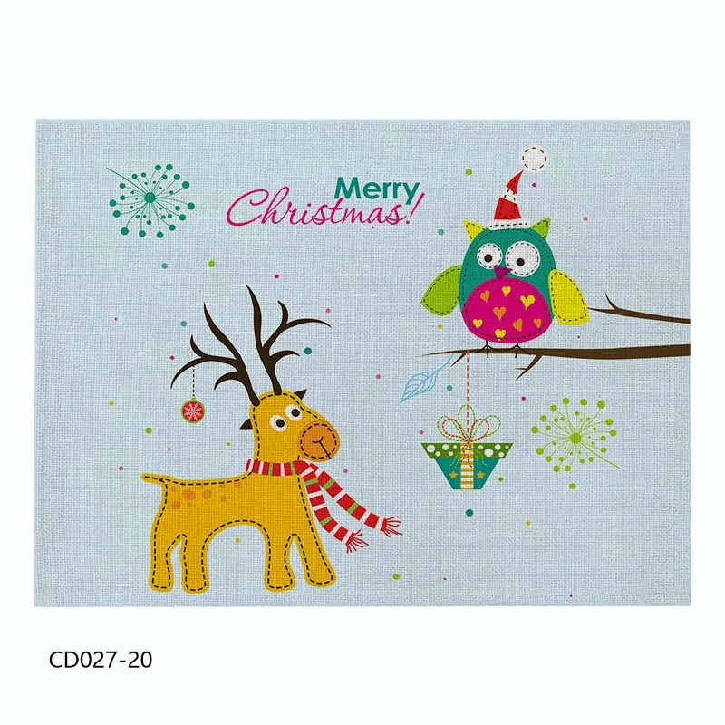 CD027-20 4/6/8/10 шт. рисунком попугая; Кухня обеденный стол коврик Coaster хлопок бельевые прокладки подставки для чашек 42x32 см домашний декор - Цвет: CD027-20