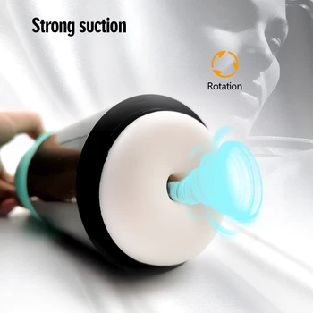 Male Masturbators for Men Vagina Vacuum Pocket Pussy Vaginator Endurance Exercise Masturbation Sex Toys Vibrator Masturb Cup 2