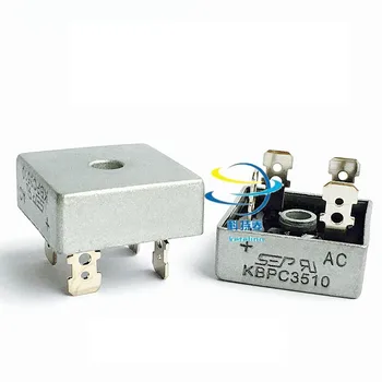 

Freeshipping KBPC3510 rectifier bridge 35A 1000V one-way flat foot square bridge pile square bridge