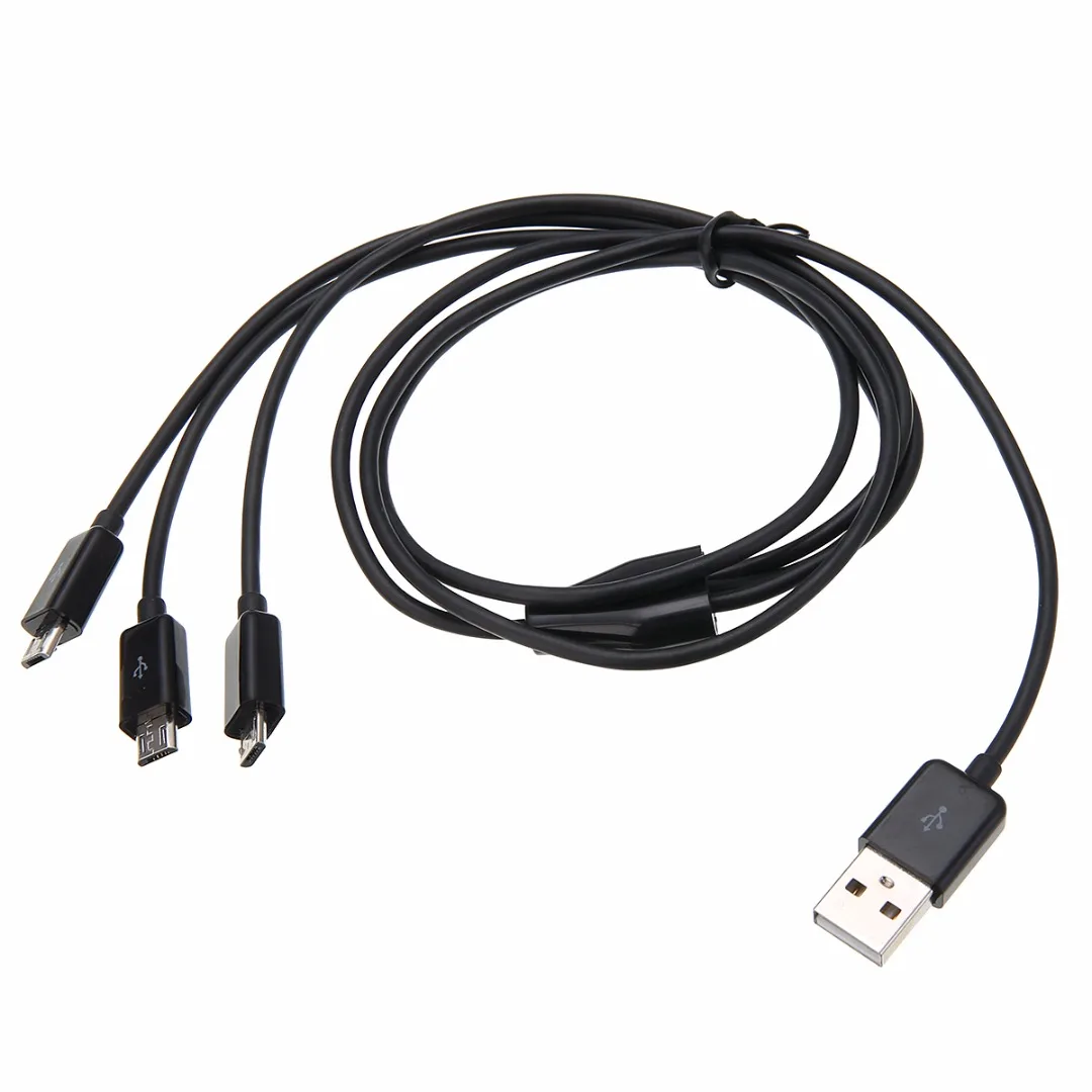 USB 2,0 Мужской до 3 Micro USB 2,0 Мужской Y разветвитель зарядный кабель для передачи данных Шнур для huawei P30 P20 P10 pro lite зарядное устройство Шнур для Xiaomi
