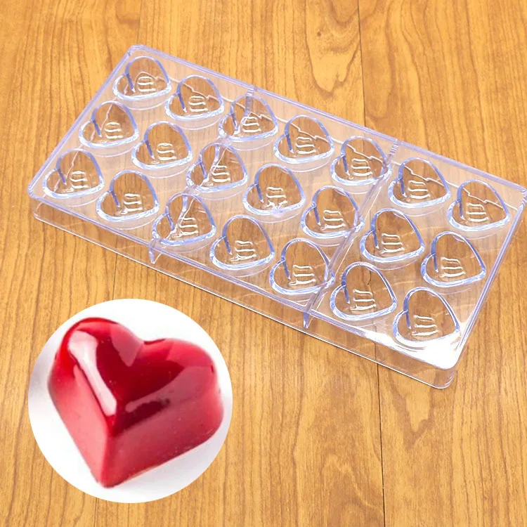18 чашек 3D поликарбоната большого пальца шоколада плесень PC поликарбонат твердые пластиковые конфеты делая приспособления для выпечки - Цвет: Оранжевый