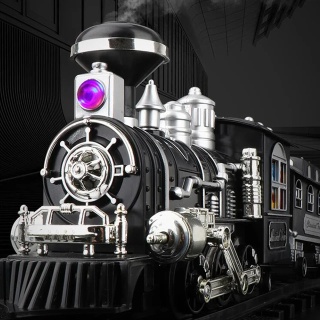 Children's RC Train Railway Toys Simulation Of Electric Track Programming Classical Steam Christmas Train Children Toys Gift 3