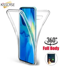 Чехол KISS 360 ультра тонкий мягкий прозрачный флип-чехол s для samsung Galaxy S7 S6 Edge S8 S8 Plus s9 s10 Note 9 8 чехол прозрачный силиконовый чехол