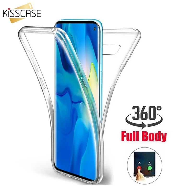 Ультратонкий мягкий прозрачный чехол KISSCASE 360 с откидной крышкой для Samsung Galaxy S7 S6
